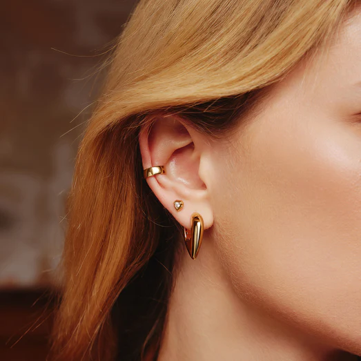 BRINCOS ANIA HAIE ARGOLAS DOURADAS - Image 2