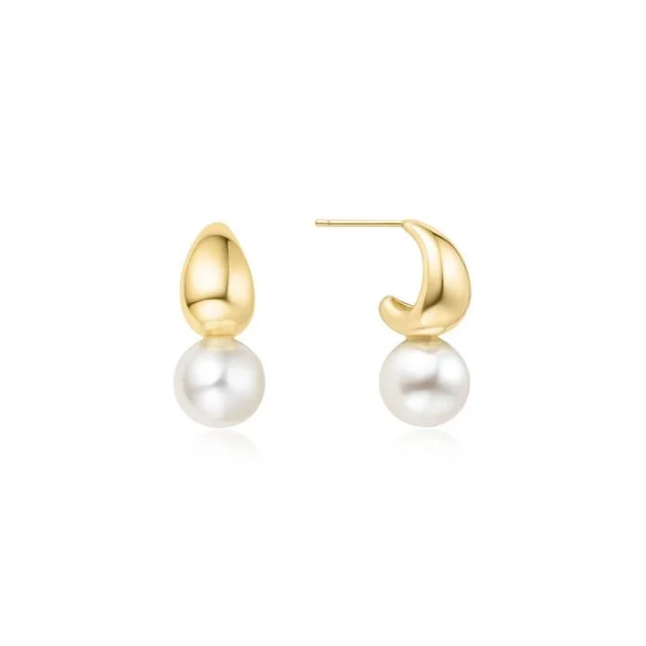BRINCOS ANIA HAIE GOLD SHELL