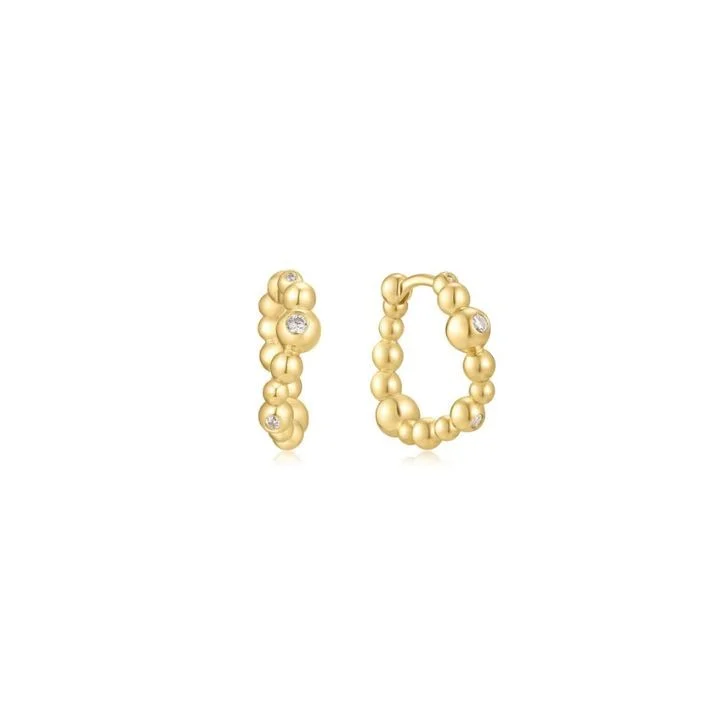 BRINCOS ANIA HAIE GOLD BEZEL
