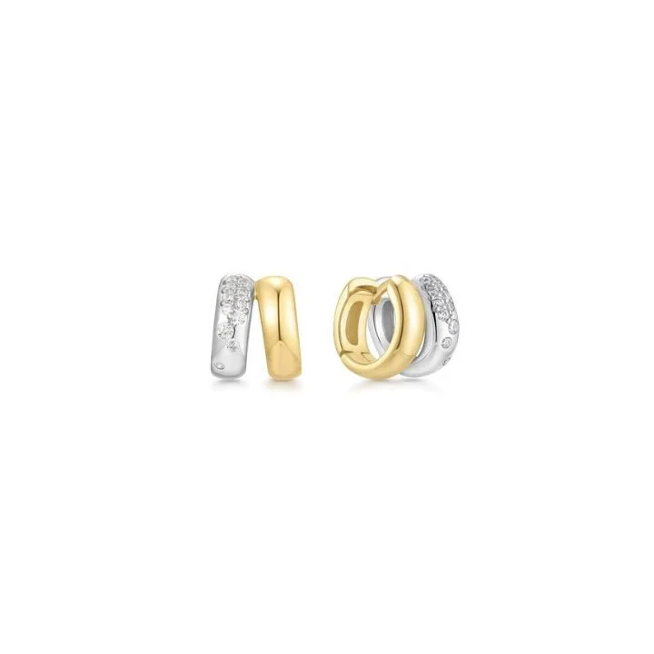 BRINCOS ANIA HAIE TWO-TONE SPARKLING DUET